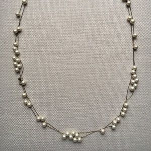 J. Crew Long Pearl Cluster Necklace
